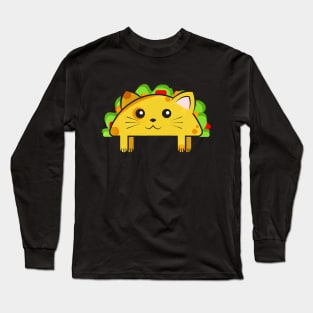 TacoCat Taco and Cat Cartoon Kids Long Sleeve T-Shirt